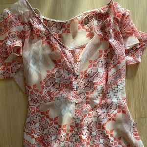 Express high and low dress with fun pattern